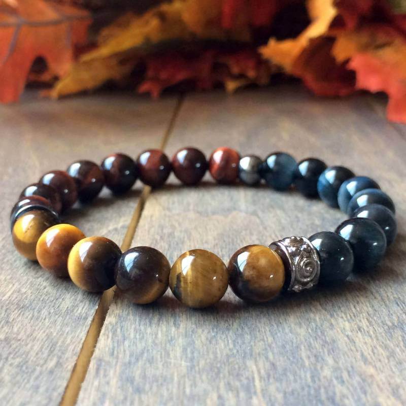 Tiger Eye Bracelets and Mens Tiger Eye Bracelet - Unlock Your Chakra