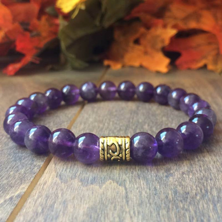 Crystal Bracelets, Amethyst Crystal Bracelet - UNLOCK YOUR CHAKRA