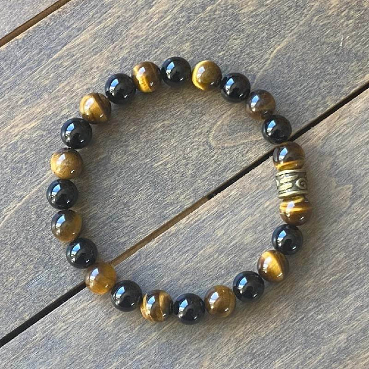 Tiger Eye Bracelet, Authentic Tiger's Eye Stone Bracelet Tiger Spirit - UNLOCK YOUR CHAKRA