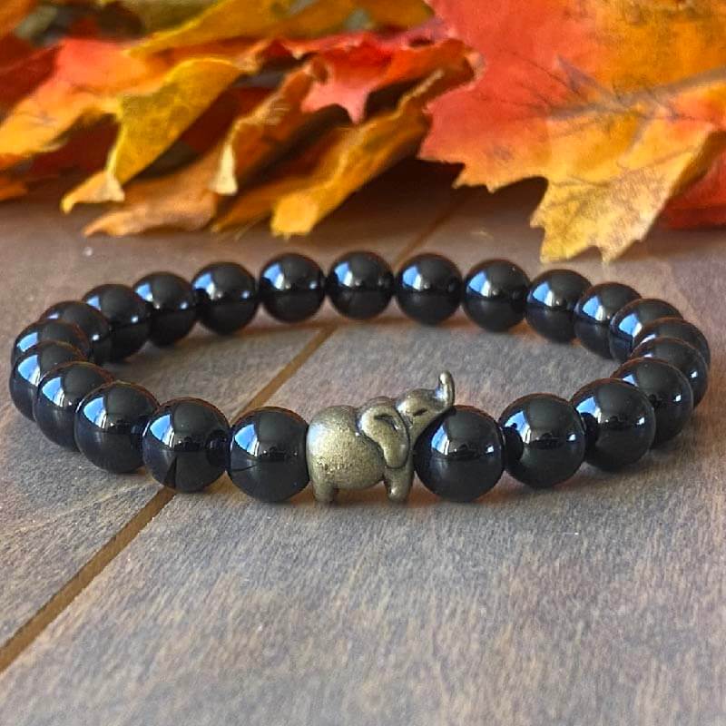 Black Onyx Stone Bracelet Luck - UNLOCK YOUR CHAKRA