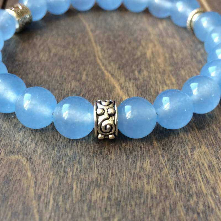 Healing Crystal Bracelets, Healing Stone Bracelets Blue Agate - UNLOCK YOUR CHAKRA