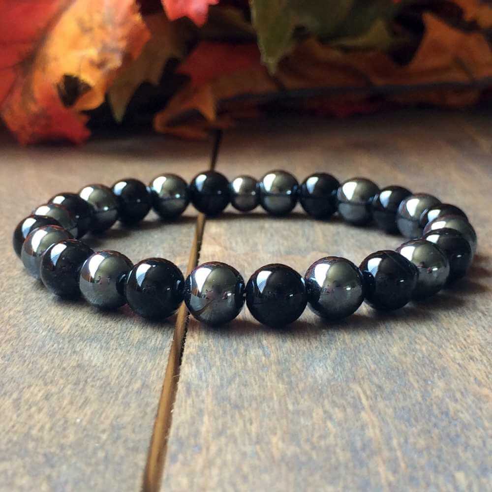 Men's Beaded Bracelets | Onyx & Hematite - UNLOCK YOUR CHAKRA