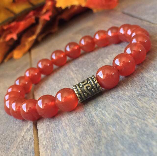 Red Carnelian Crystal Bracelet - UNLOCK YOUR CHAKRA