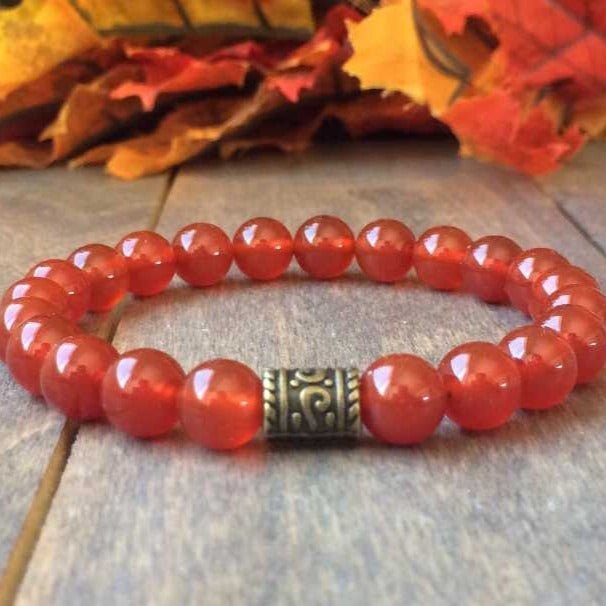 Red Carnelian Crystal Bracelet - UNLOCK YOUR CHAKRA