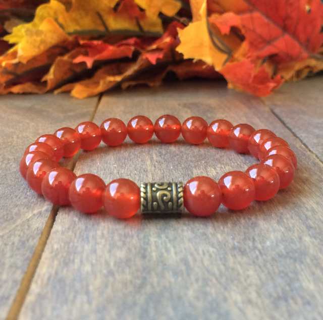 Red Carnelian Crystal Bracelet - UNLOCK YOUR CHAKRA