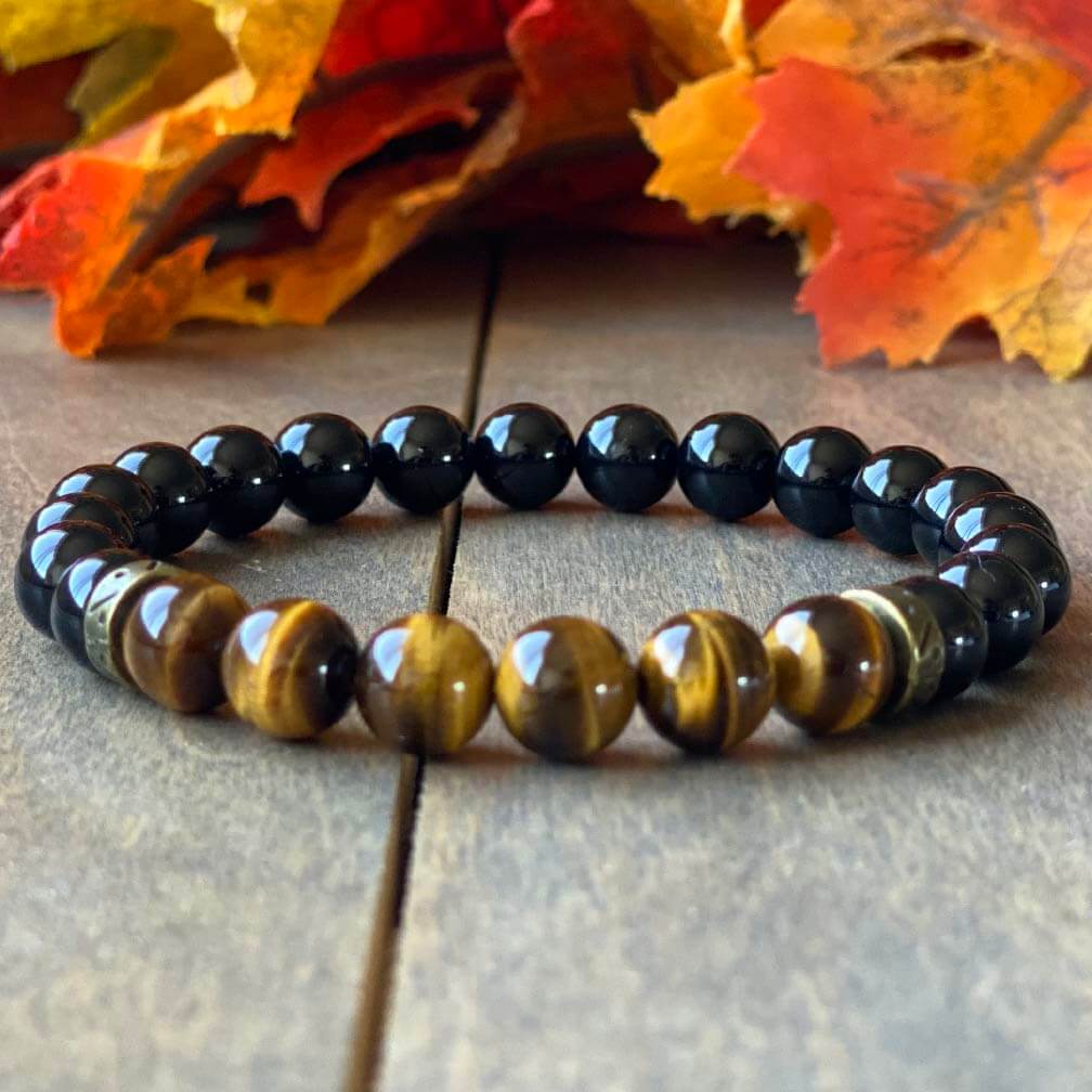 Mens Beaded Bracelets | Tiger's Eye Bracelet | UNLOCK YOUR CHAKRA