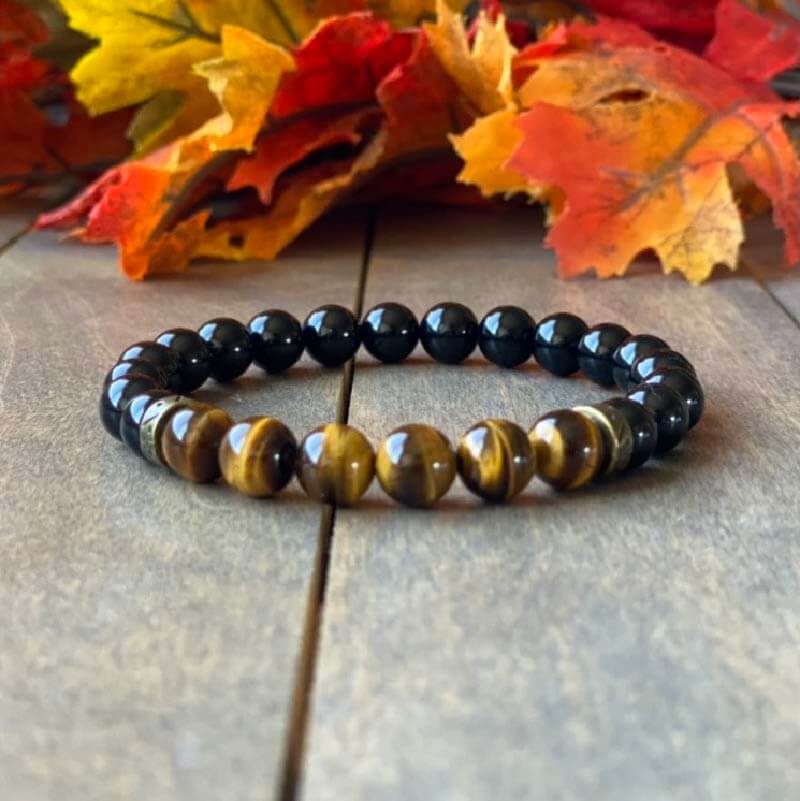 Mens Beaded Bracelets | Tiger's Eye Bracelet | UNLOCK YOUR CHAKRA