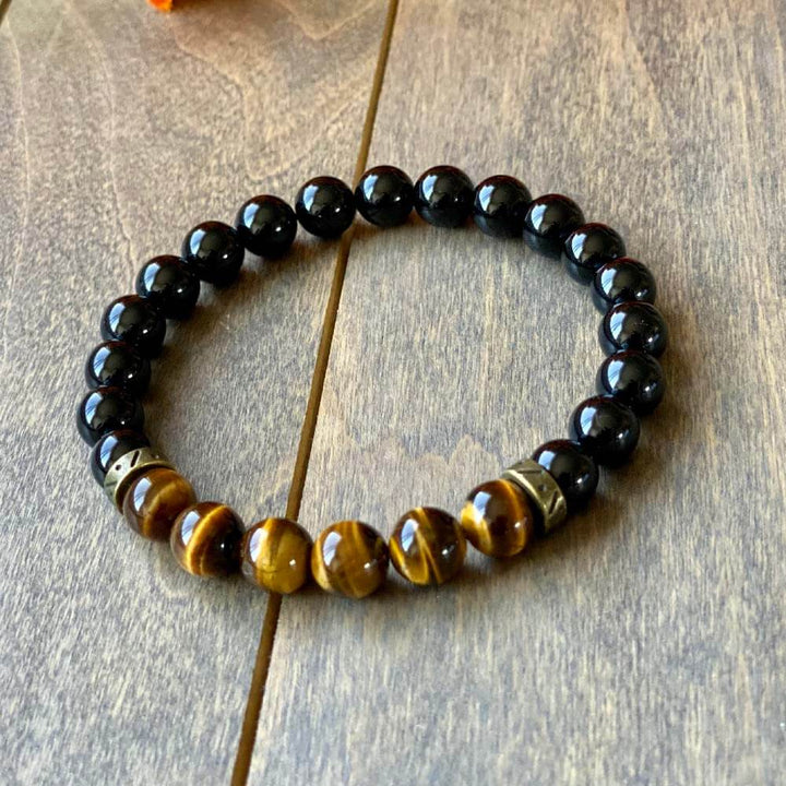 Mens Beaded Bracelets Tiger's Eye Bracelet Unlock Your Chakra | UNLOCK YOUR CHAKRA