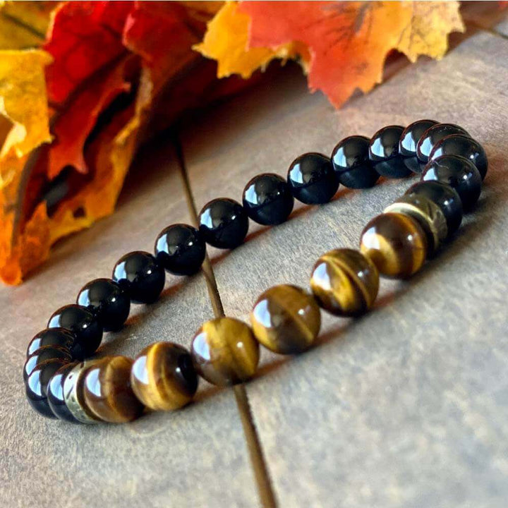 Mens Beaded Bracelets | Tiger's Eye Bracelet | UNLOCK YOUR CHAKRA