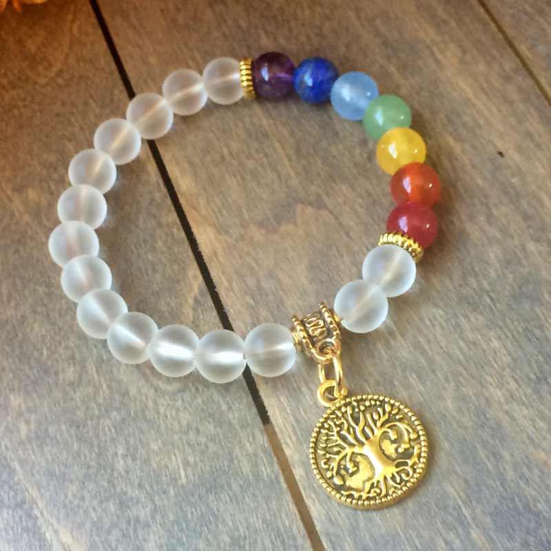 Chakra Bracelet, 7 Chakra Bracelet Crystal Quartz - UNLOCK YOUR CHAKRA