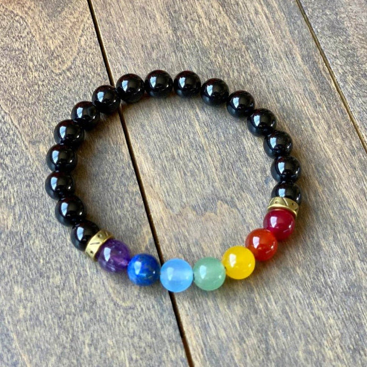 Chakra Bracelet, 7 Chakra Healing Bracelet Black Onyx - UNLOCK YOUR CHAKRA