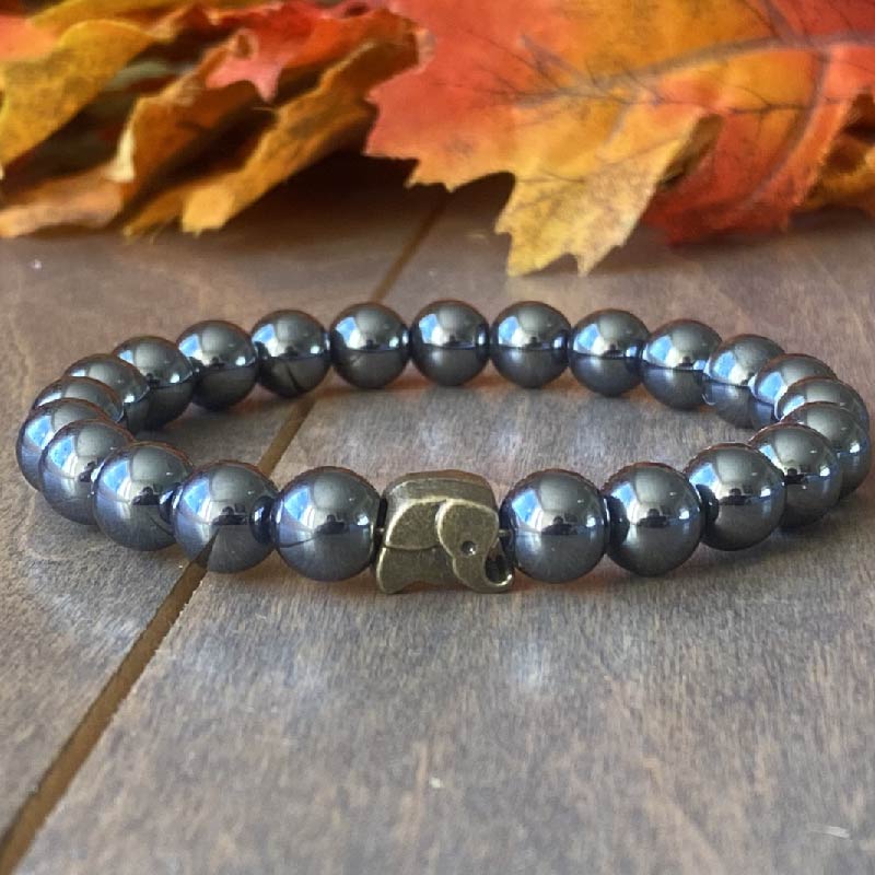 Beads Bracelet, Stretch Bead Bracelets, Beaded Baby Elephant - UNLOCK YOUR CHAKRA