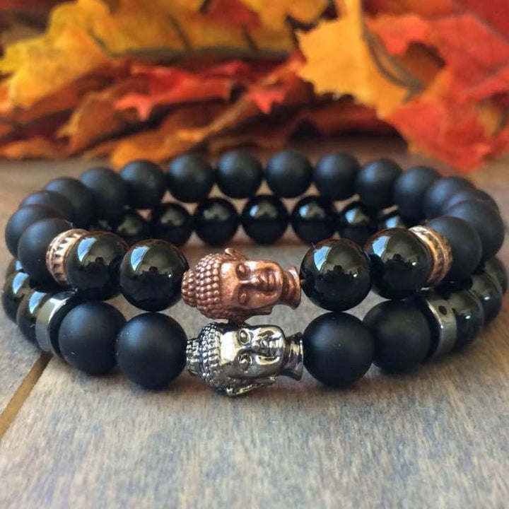 Couple Bracelet, Matching Bracelets for Couples Black Onyx - UNLOCK YOUR CHAKRA