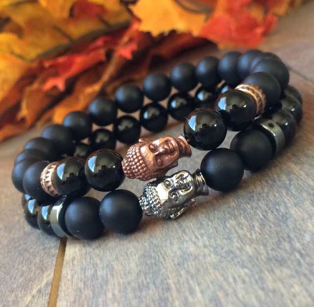 Couple Bracelets Black Onyx - UNLOCK YOUR CHAKRA