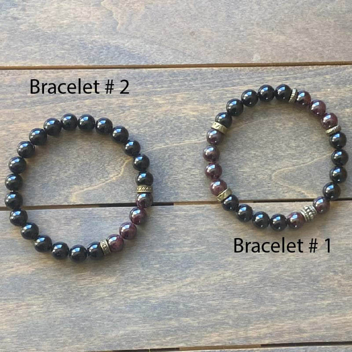 jewelry, bracelets, beaded braceletsCouple Bracelets | Garnet - UNLOCK YOUR CHAKRA