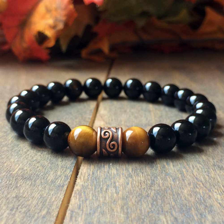 Protection Stone Beaded Bracelet - UNLOCK YOUR CHAKRA