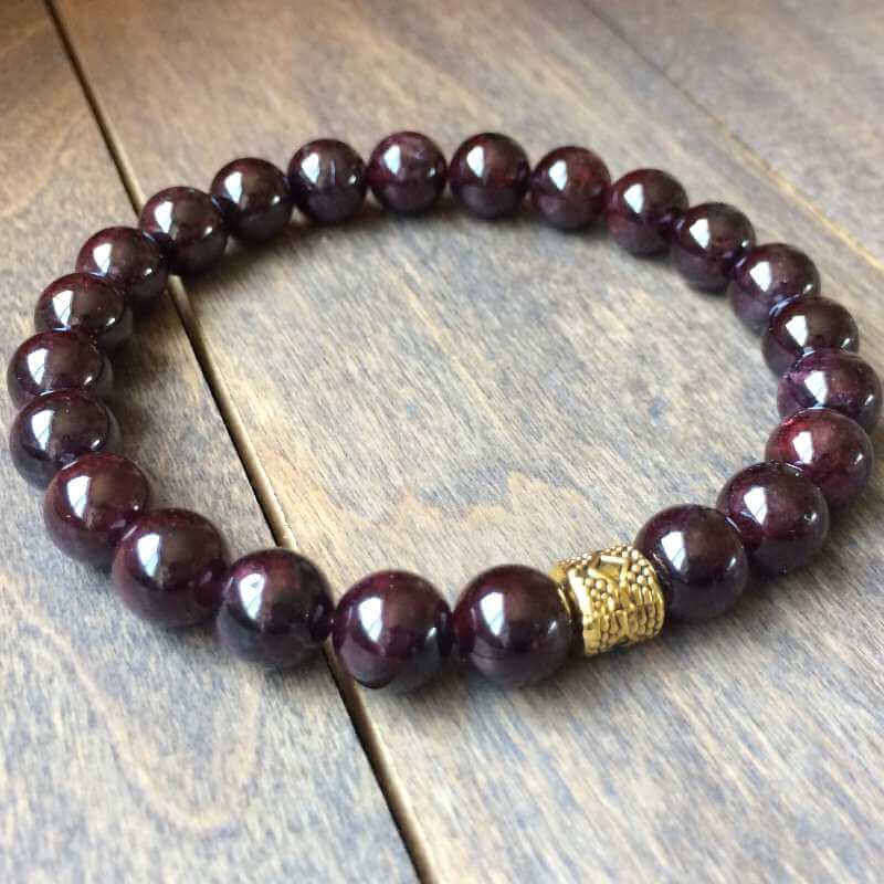 Crystal Bracelets Red Garnet Bracelet - UNLOCK YOUR CHAKRA