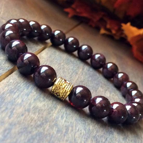 Crystal Bracelets Red Garnet Bracelet - UNLOCK YOUR CHAKRA