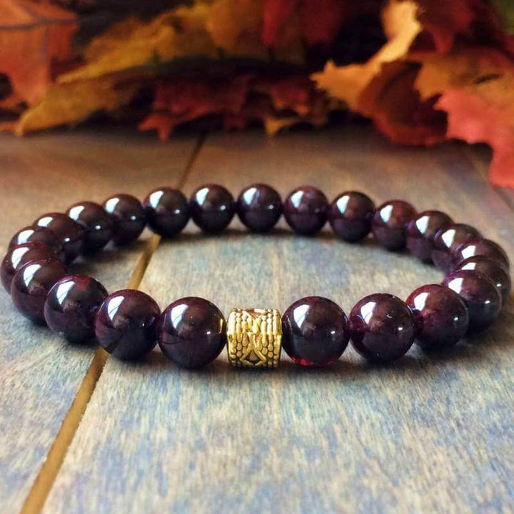 Crystal Bracelets Red Garnet Bracelet - UNLOCK YOUR CHAKRA