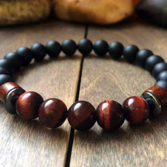  Red Tigers Eye Bracelet - UNLOCK YOUR CHAKRA