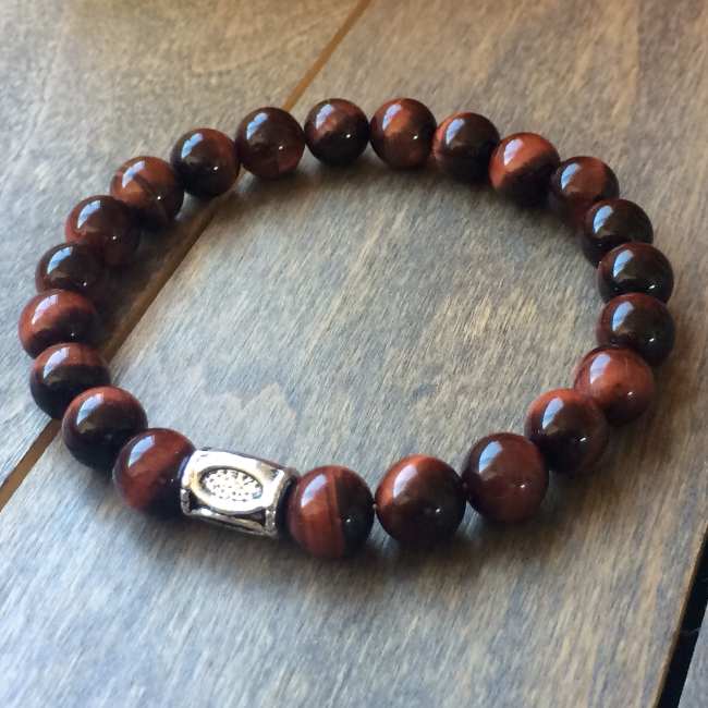 Mens Tiger Eye Bracelet, Tiger Eye Stone Bracelet - UNLOCK YOUR CHAKRA