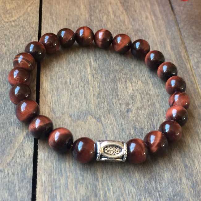 Mens Tiger Eye Bracelet, Tiger Eye Stone Bracelet - UNLOCK YOUR CHAKRA