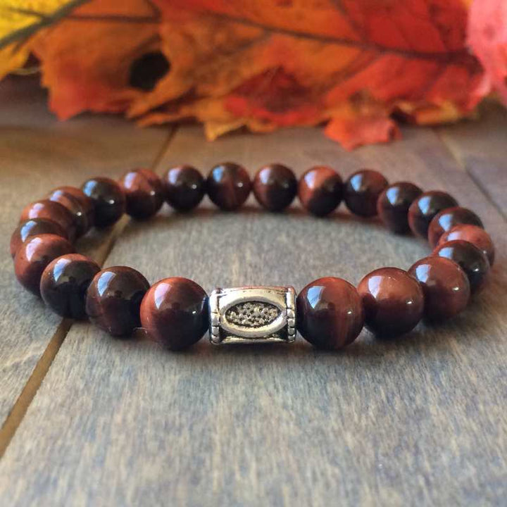 Mens Tiger Eye Bracelet, Tiger Eye Stone Bracelet - UNLOCK YOUR CHAKRA